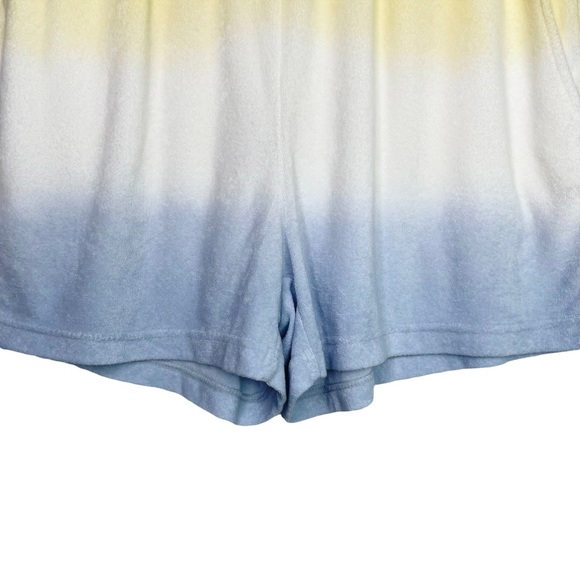 Rails Jane Terry Cloth Shorts Sky Blue Dip Dye - Picture 8 of 14